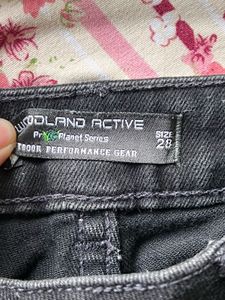 Black straight fit denim
