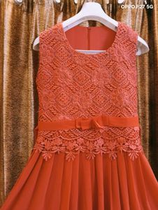 Elegant Coral Maxi Dress