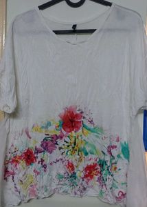 White Floral Top