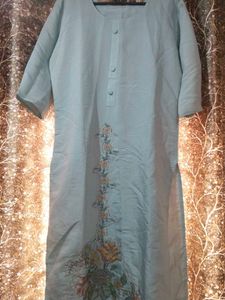 Elegant Embroidered Kurta With Dupatta,Pant