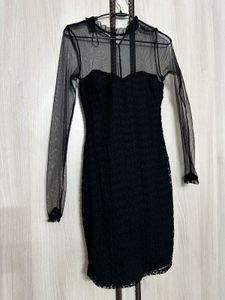 Sheer Sleeve Bodycon Dress