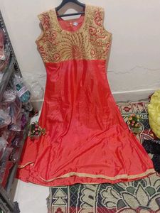 Red & Gold Indian Dress