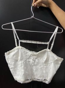 White Lace Corset Top
