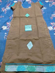 Cotton Dress Stitched Top Bottom And Dupatta
