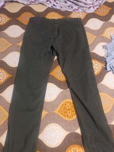 Olive Green Casual Pants