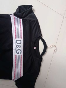 black woman crop top D&amp;G