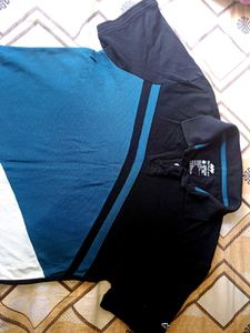 Color Block Polo Shirt - Size L