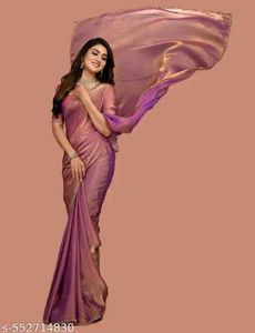New Partywear Saree Attached With Blouse