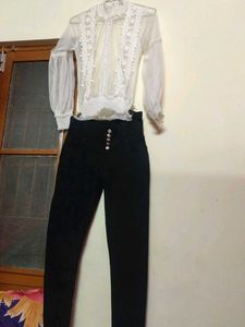 Sheer Lace Top With Black Jeans