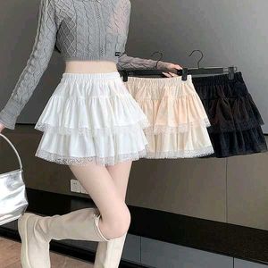 Korean Stylish Attached Inner Shorts Skirts