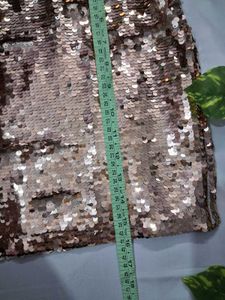 Golden Sparkly Sequin Mini Skirt