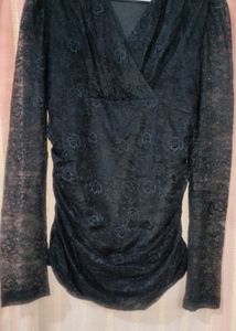 Combo Of Black Top With Free Yellow Capri