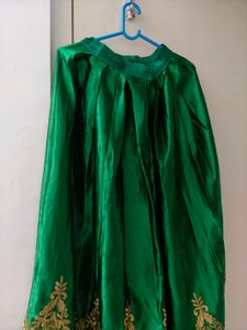 Green &amp; Golden Ethnic long Skirt