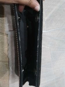 Black Clutch With Self  Beaded Work