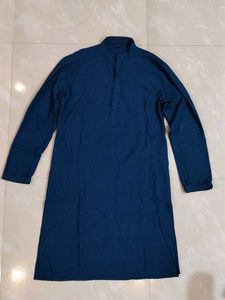 Men's Blue Embroidery Kurta
