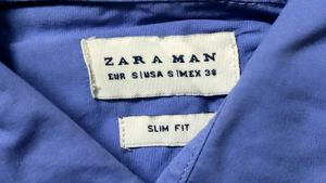 Zara Men&#39;s Blue Casual Shirt