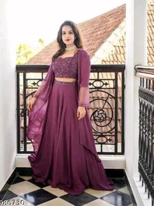 Maroon Embroidered Kurta Suit