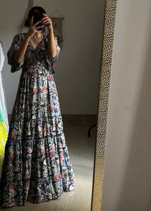 Printed BOHEMIAN Tiered Maxi Dress