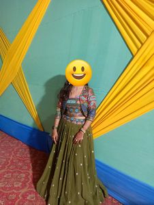 Three Quarter Lehenga Choli With Jacket