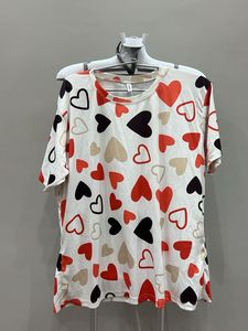 Heart Print Nightwear With Shorts