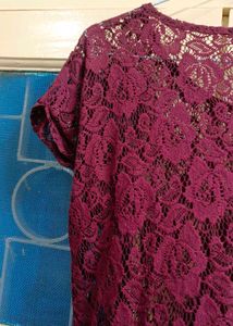 Maroon Lace Top❤️