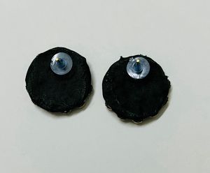 Handmade Fabric Studs With Ring