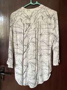White printed top