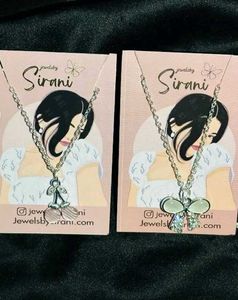 Earrings And Charm Necklace Combo