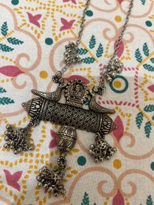 Vintage Silver Tone Indian Necklace