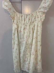 h&amp;m babydoll floral mini dress
