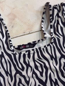 Zebra Print Crop Top