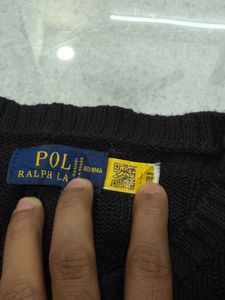 Ralph Lauren Black Cable-Knit Sweater