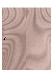 Shein puff sleeve Ribbed top -brown