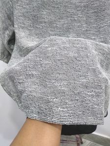 Grey &amp; Black Combination Layered Top