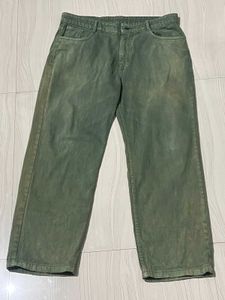 Olive Green Denim Pants