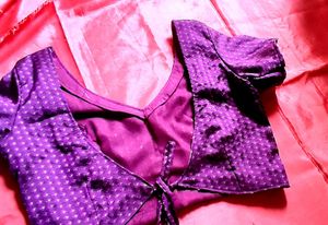 Purple Blouse With Sexy Back