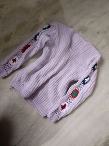 Lilac Crochet Granny Square Sweater