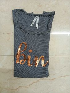 Striped Cold Shoulder Top