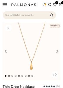 Palmonas Gold Plated Minimal Necklace