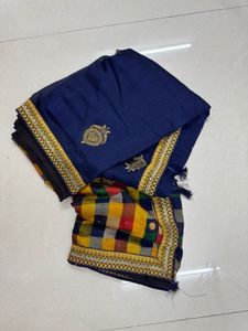 Women Soft Colorful Checkered Saree