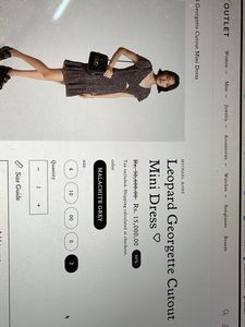 MK Leopard Georgette Cutout Mini Dress