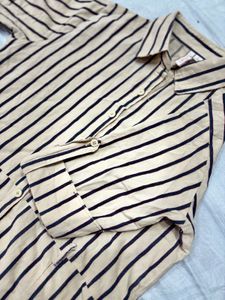 Striped Button-Down Dress