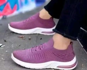 Pink Knit Sneakers