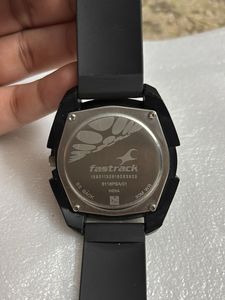 Fastrack Quartz Analog Black Dial PU Strap Watch