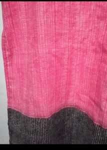 Pink &amp; Gray Short Kurti Rayon Xl Donate