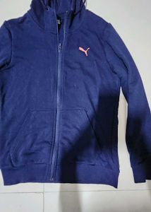 Puma Navy Zip Hoodie