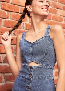 Denim Cutout Dress