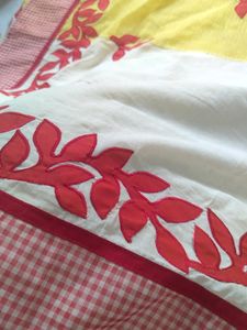 Boutique Creation Red, Yellow And White Saree