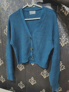 Teal Knit Cardigan