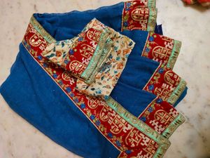 Elegant Blue Saree with blouse